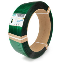 1/2" x 0.025" x 5800' Polyester (PET) Strapping Roll of 16" x 6" Core Size, 780 lbs. Break Strength, Green, Smooth